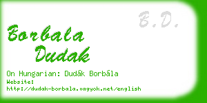 borbala dudak business card